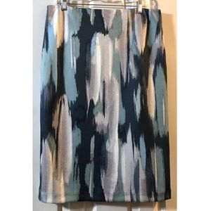 NY&CO Stretch Midi Print Scuba Skirt, Size 12